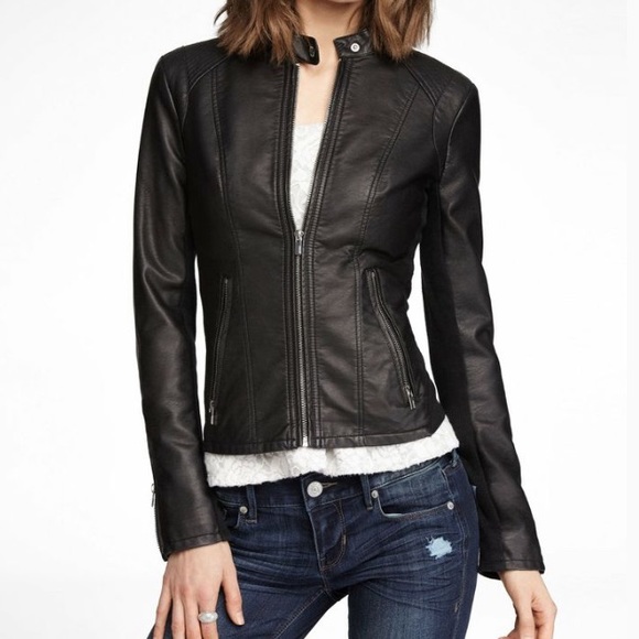 express leather coat